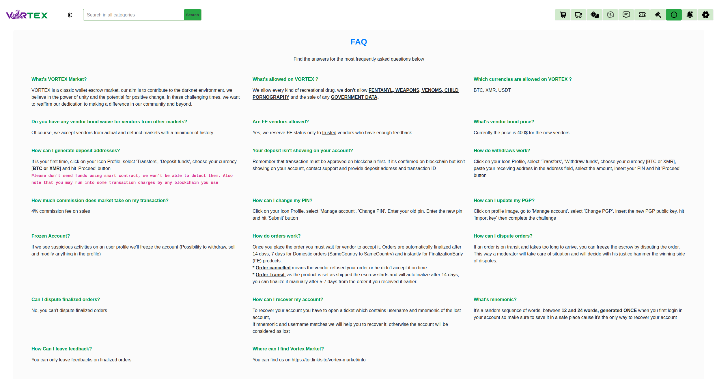 FAQ Interface